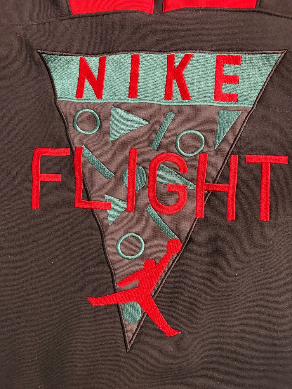 Nike Jordan x Nina Chanel Abney Women’s Black & Red Flight Pullover Funnel Neck - Picture 4 of 9